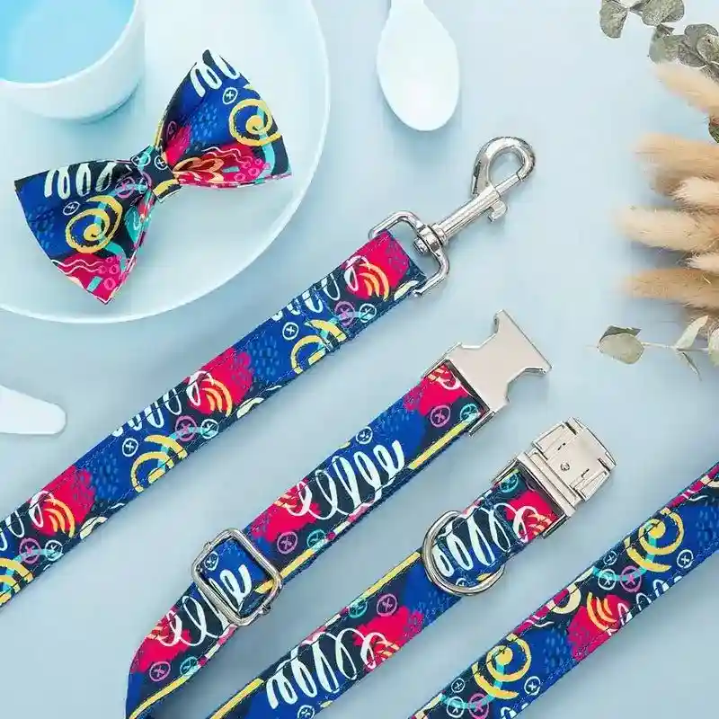 BlueVibe - Collare per Cani in Nylon Resistente con Fantasia Vivace - immagine 6