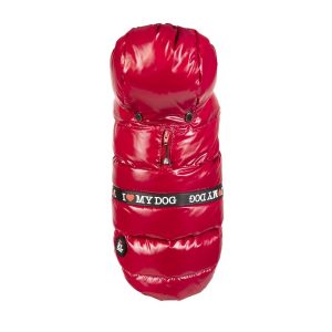 BRAND LOGO PUFFER RED SCARLET