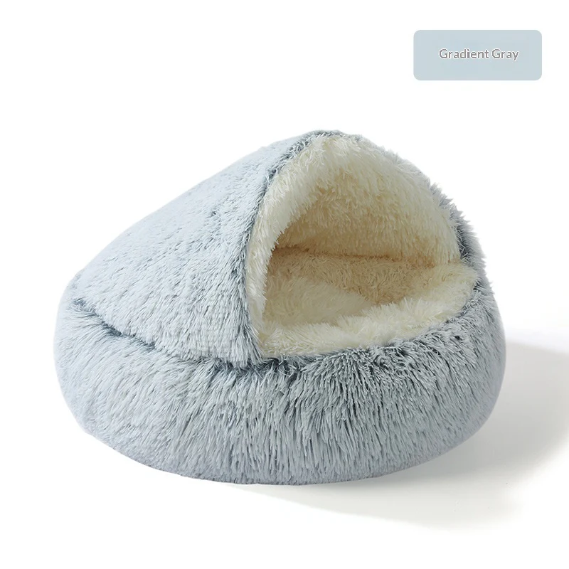Cuccia Conchiglia Semi-Chiusa Gatti Cani Peluche 100cm - immagine 6