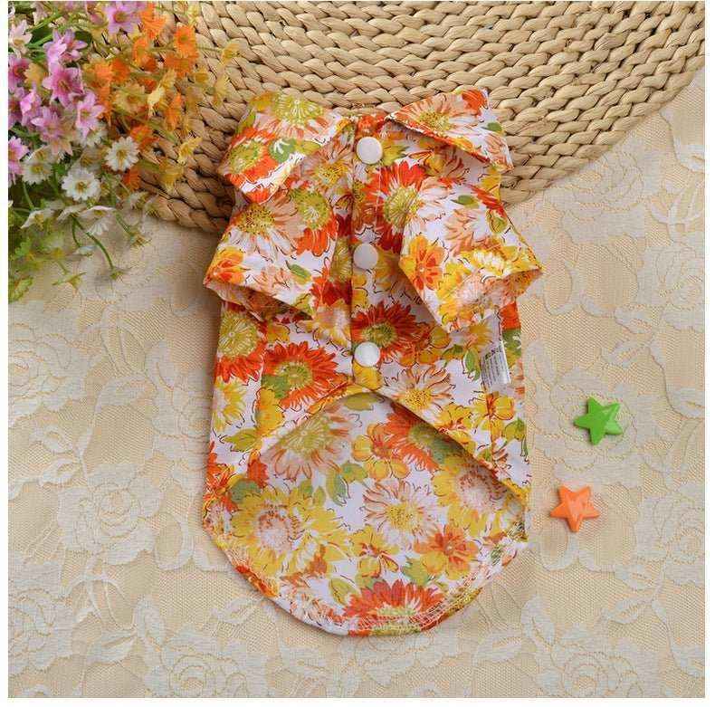 Camicetta "Hawaii" per Cani con Fantasie Floreali e Chiusura a Bottoni - immagine 9