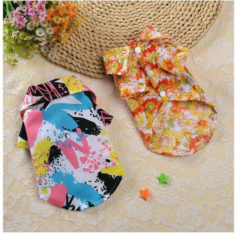 Camicetta "Hawaii" per Cani con Fantasie Floreali e Chiusura a Bottoni - immagine 8