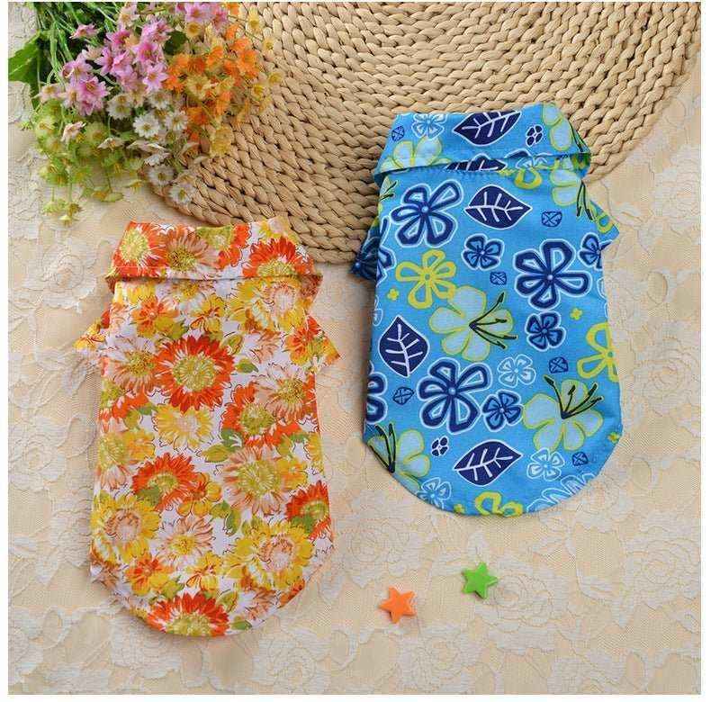 Camicetta "Hawaii" per Cani con Fantasie Floreali e Chiusura a Bottoni - immagine 5