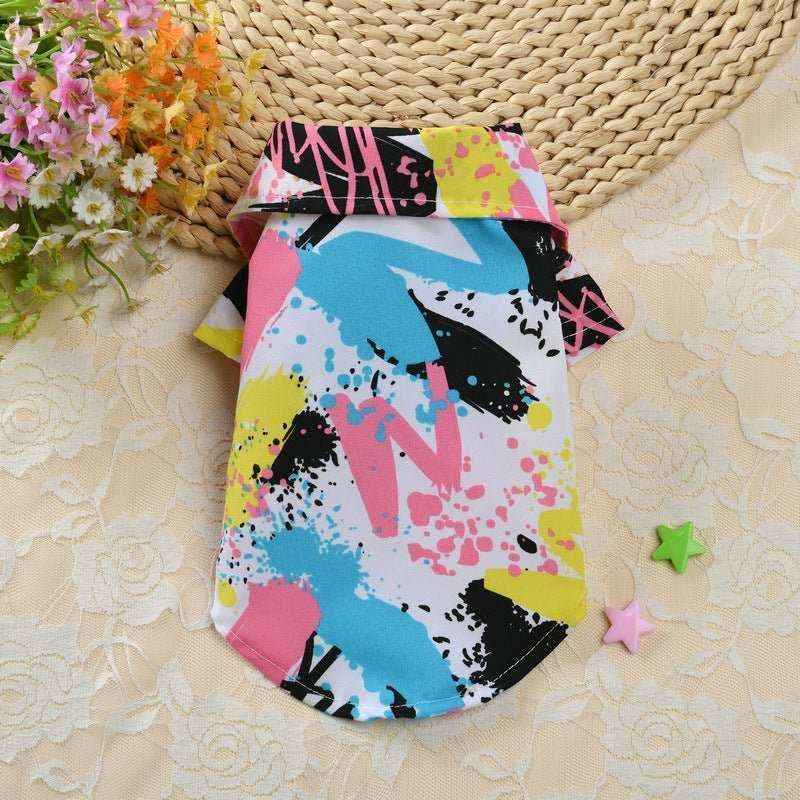 Camicetta "Hawaii" per Cani con Fantasie Floreali e Chiusura a Bottoni - immagine 4