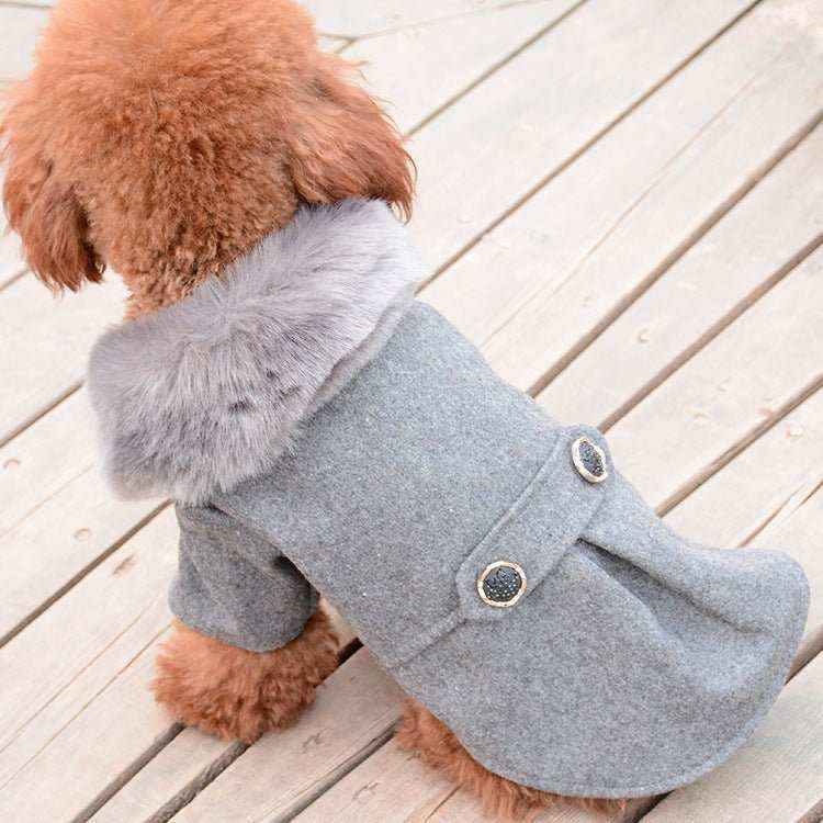 Cappottino Elegante per Cani con Colletto in Pelliccia - Modello "Royal Fur" - immagine 4