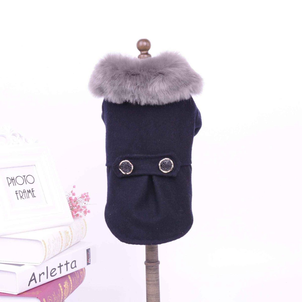 Cappottino Elegante per Cani con Colletto in Pelliccia - Modello "Royal Fur" - immagine 5