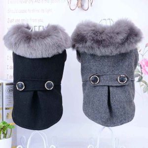 Cappottino Elegante per Cani con Colletto in Pelliccia - Modello "Royal Fur"