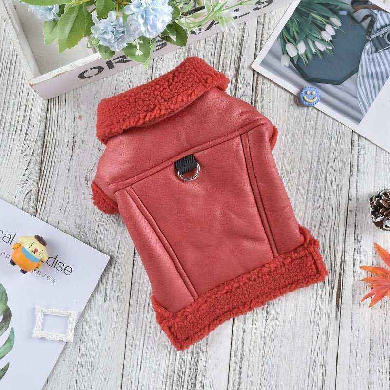 Cappottino Scamosciato per Cani "Blue Moon" con Imbottitura in Pile e Pettorina Integrata - immagine 3