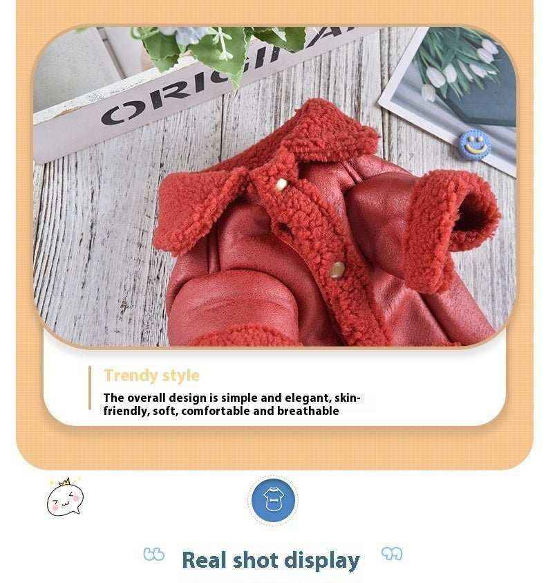 Cappottino Scamosciato per Cani "Blue Moon" con Imbottitura in Pile e Pettorina Integrata - immagine 6