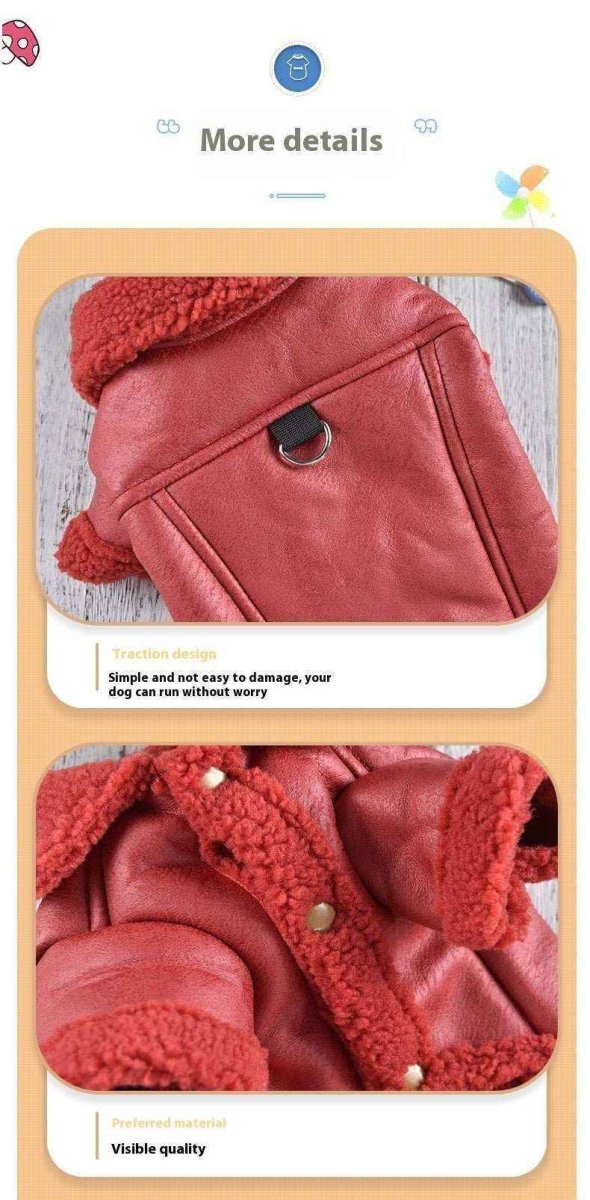 Cappottino Scamosciato per Cani "Blue Moon" con Imbottitura in Pile e Pettorina Integrata - immagine 9