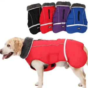 Cappotto Impermeabile per Cani Taglia Grande Modello "Tucson" – Comfort, Protezione e Visibilità Notturna