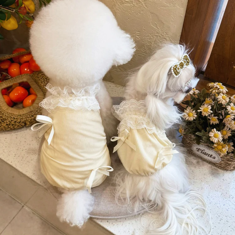 Sweet Lace Layered Collar Dog Vest/Jumpsuits - immagine 7