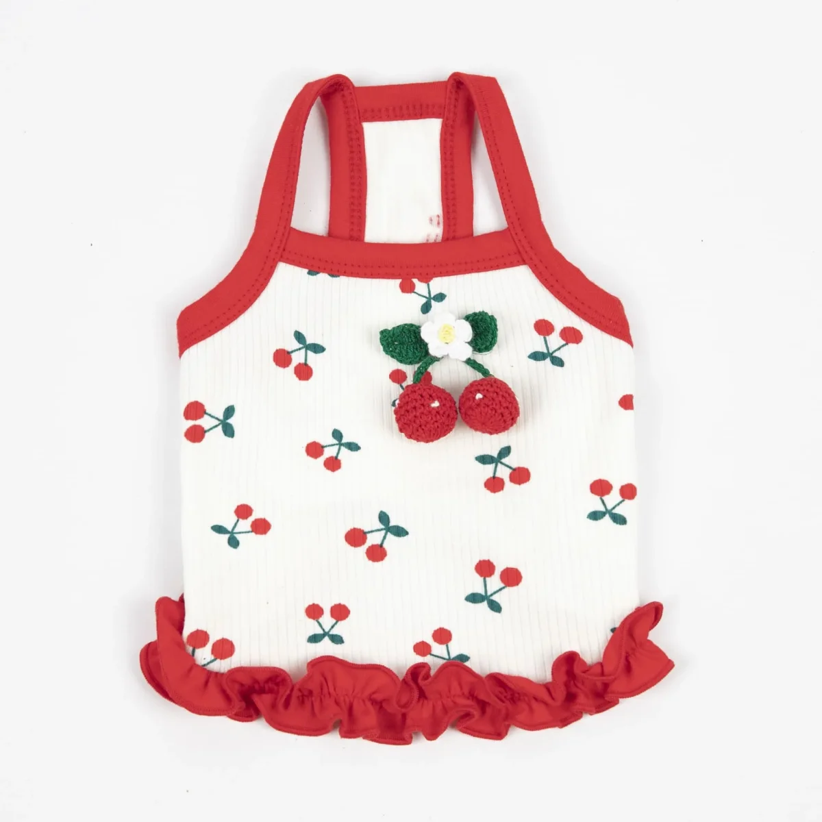 Sweet Cherry Decor Short Dog Cat Vest - immagine 8