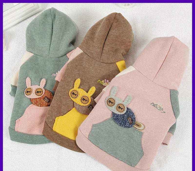Maglia Cani Cat Pile - Cappuccio Gattino 3D Bottoni - immagine 2