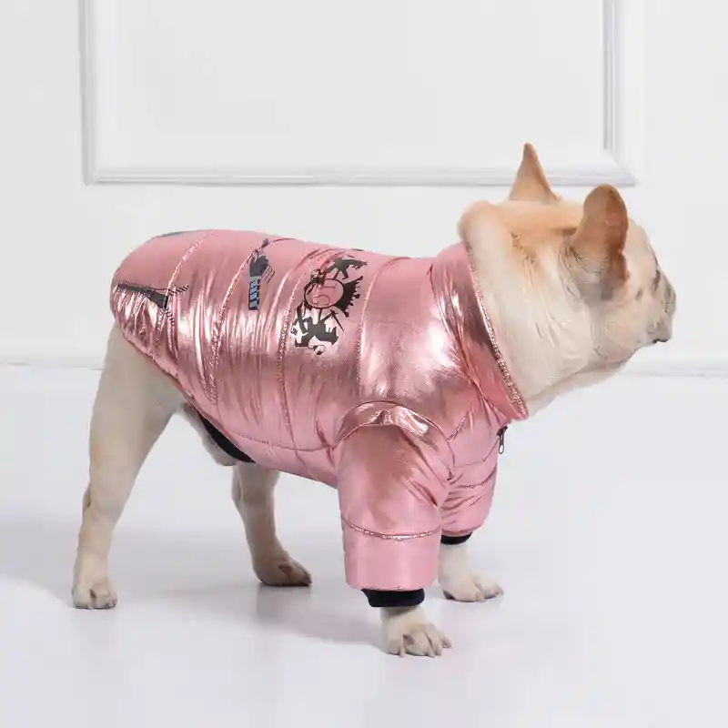 Cappotto Impermeabile Cani Bulldog Zip - Imbottito - immagine 5