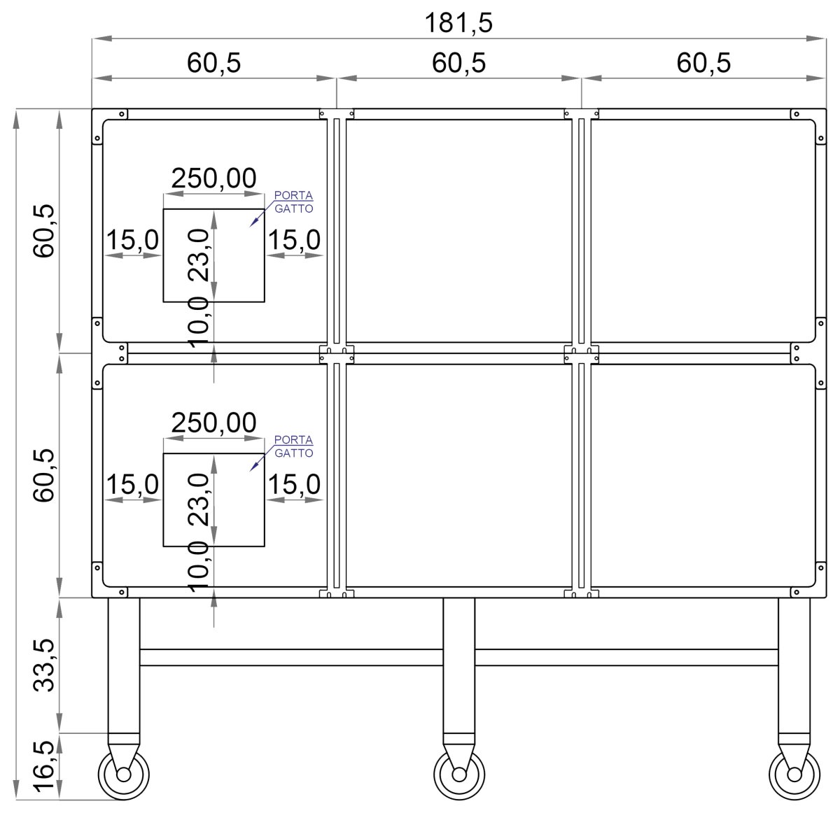 GABBIA DEGENZA GATTI 6 posti - immagine 3