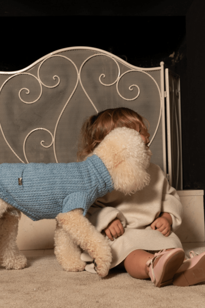 Dolcevita Maglia Treccina Azzurro - immagine 4