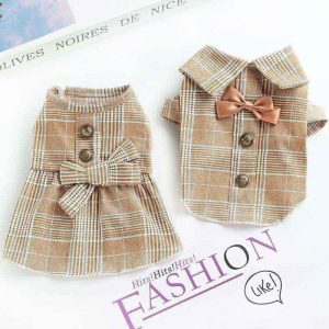 Vestitini Tartan per Cani in Coppia – Modelli Principessa e Camicetta
