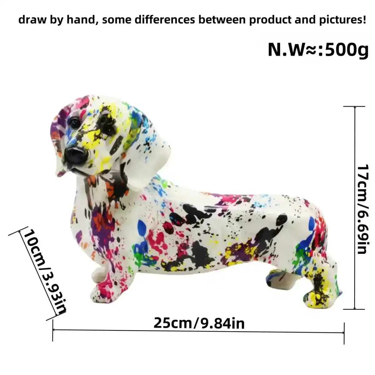 Statua Decorativa Bassotto Colorata - Idea Regalo Originale - immagine 7