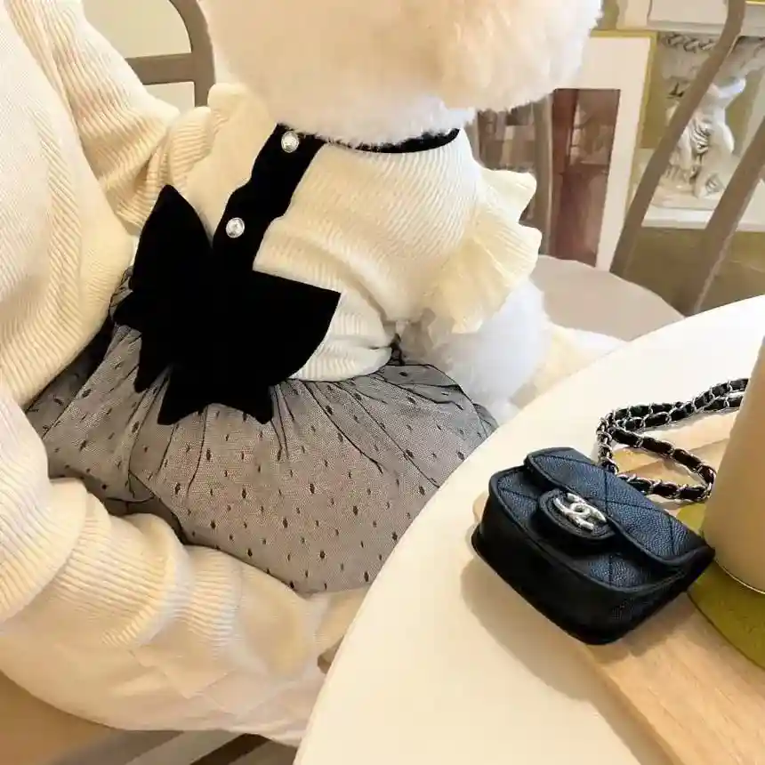 Vestito Elegante per Cani Stile Chanel - Matrimoni - immagine 9