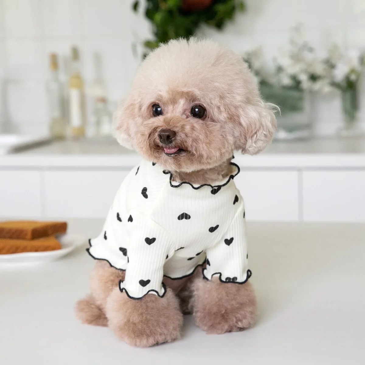 Little Heart Ruffled Dog Cat Sweatshirt - immagine 3