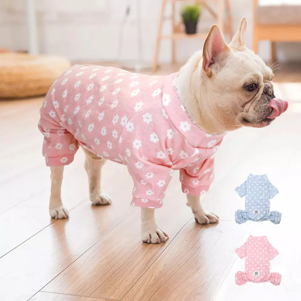 Flower Printed Dog JumpSuit Pajamas - immagine 3