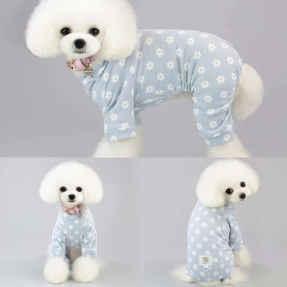 Flower Printed Dog JumpSuit Pajamas - immagine 7