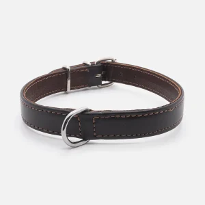 Collare Piatto Marrone