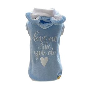 LOVE ME HOODIE LIGHT BLUE