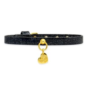 PLAIN COLLAR GLITTER BLACK/GOLD