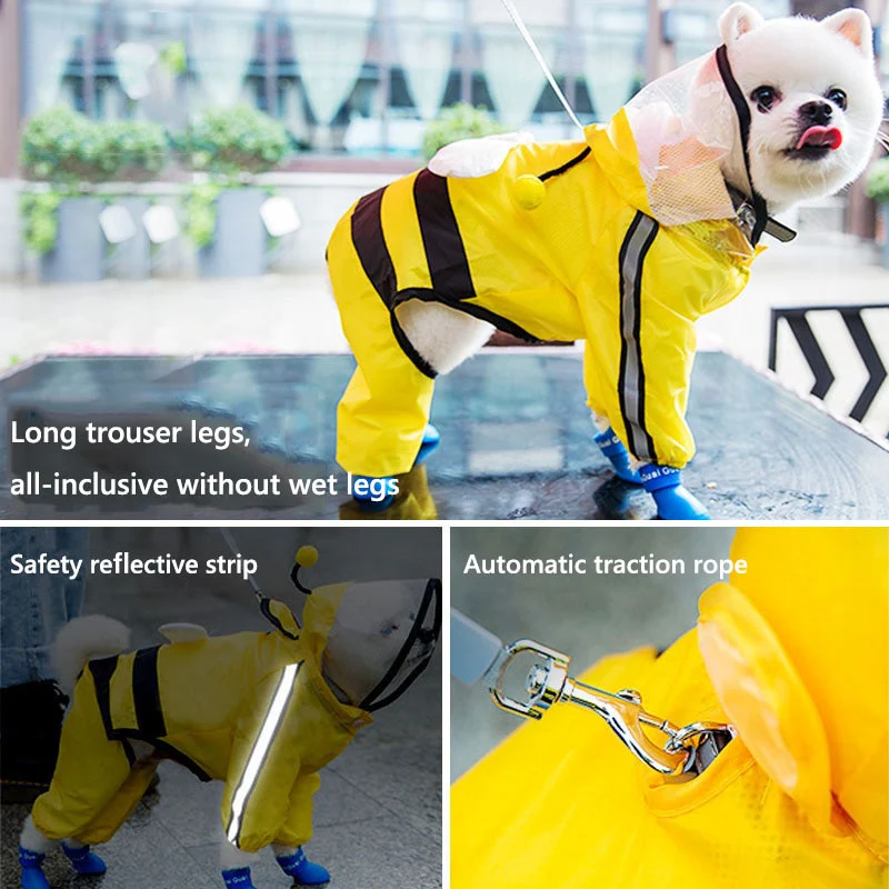 Hooded Raincoat/Shoes for Dogs - immagine 9