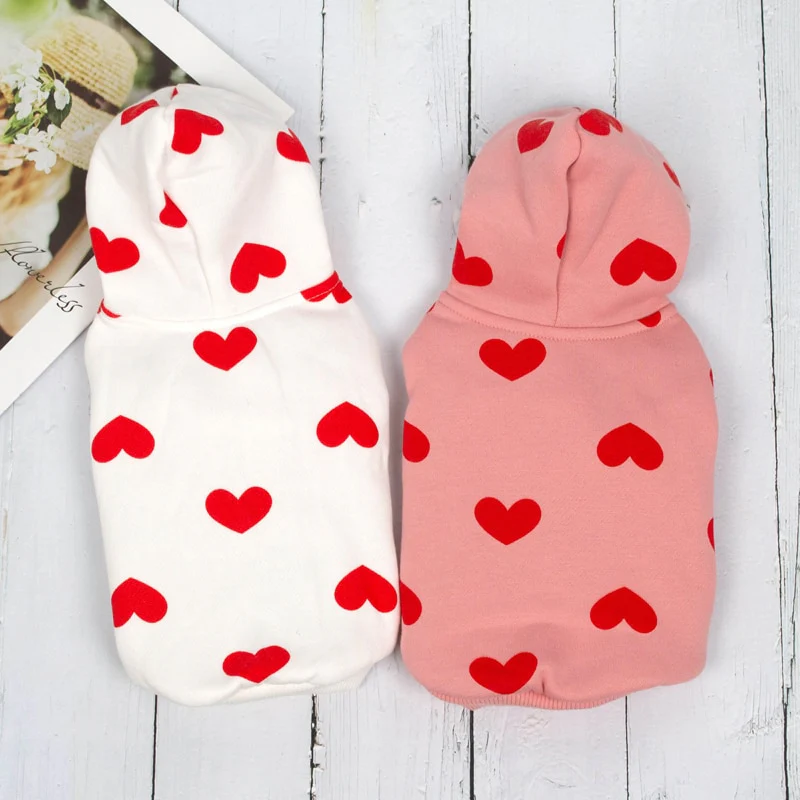 Cute Heart Dog Hoodie Sweatshirt - immagine 3