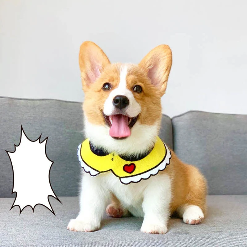 Cartoon Dog Cat Bandana Bibs - immagine 8
