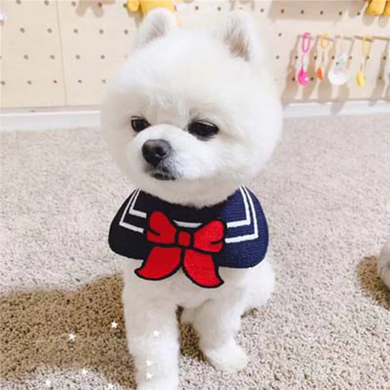 Cartoon Dog Cat Bandana Bibs - immagine 7