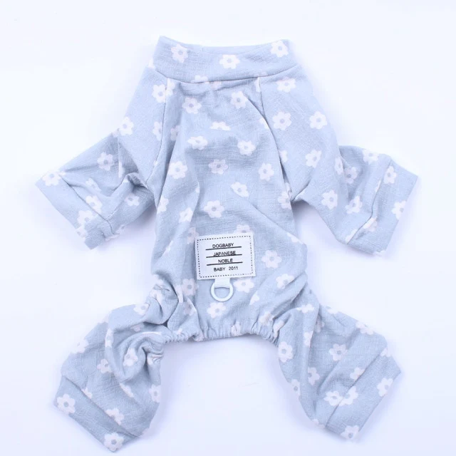 Flower Printed Dog JumpSuit Pajamas - immagine 4