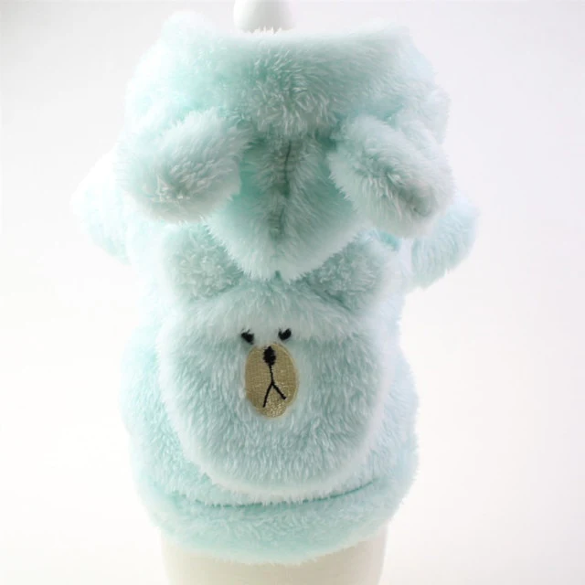 Bear Pattern Faux Fur Dog Cat Coat - immagine 8