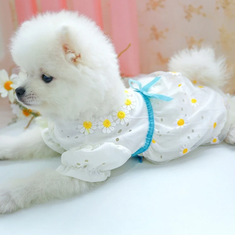 Bowknot Lace Dresses For Dog Cat - immagine 9