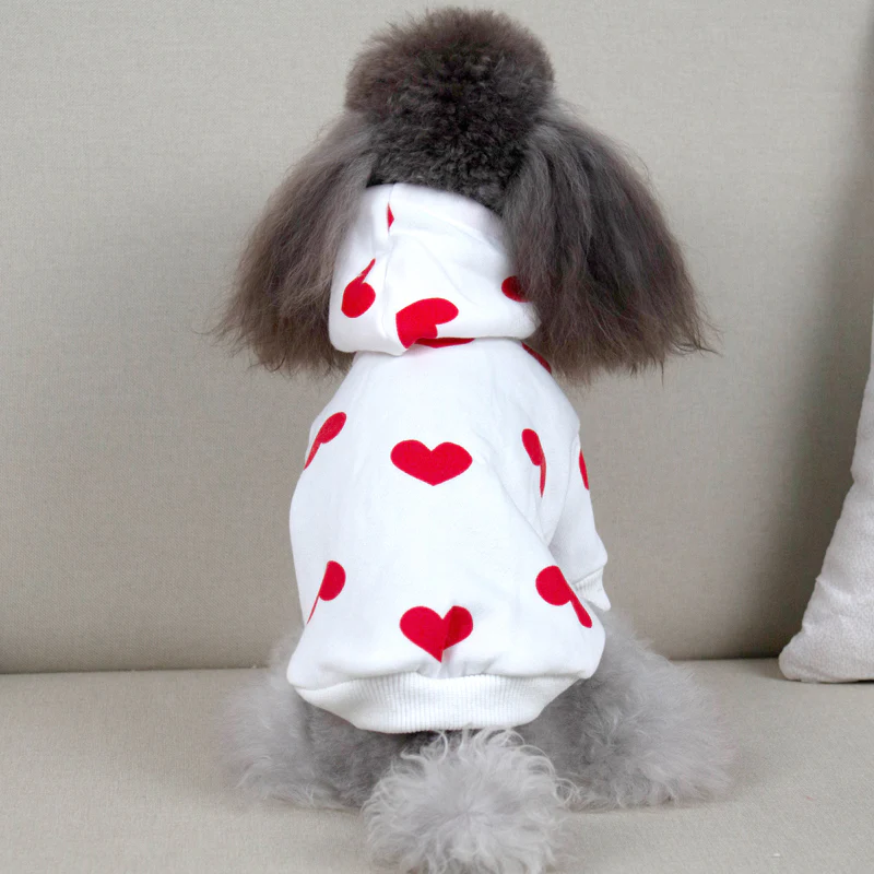 Cute Heart Dog Hoodie Sweatshirt - immagine 9