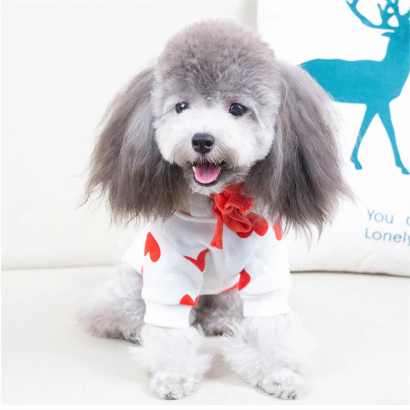Cute Heart Dog Hoodie Sweatshirt - immagine 5