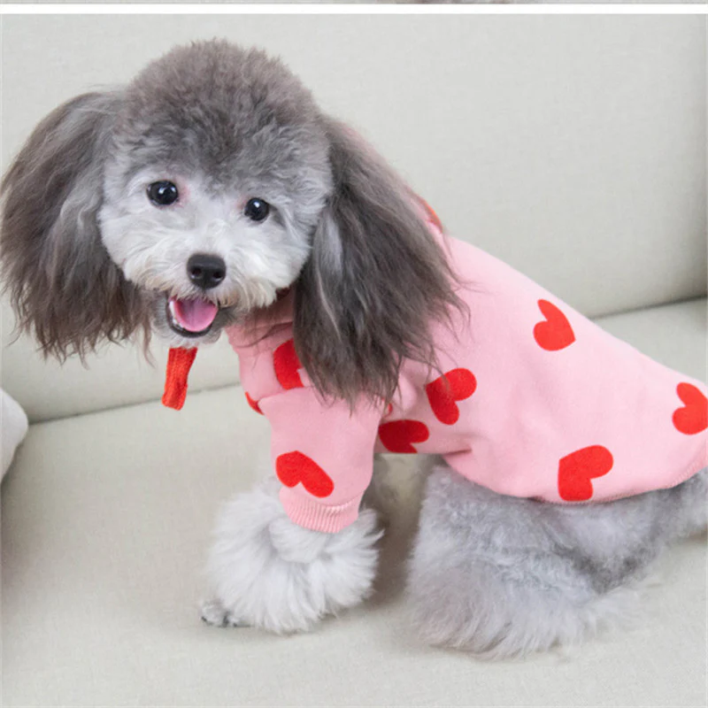 Cute Heart Dog Hoodie Sweatshirt - immagine 8