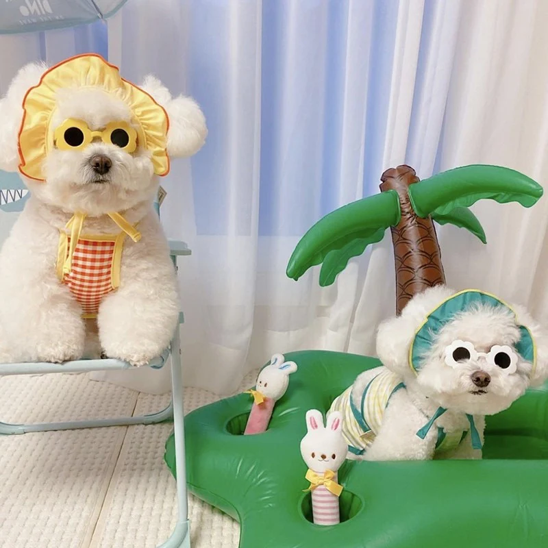 Flower&Heart Pattern Cat Dog Sunglasses - immagine 4