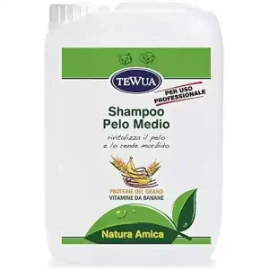 Tanica 10 lt. Shampoo professionale per cani a pelo medio - Tewua