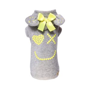 Smiley Hoodie Fluo Yellow