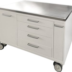 TAVOLO DA VISITA CON CARRELLO