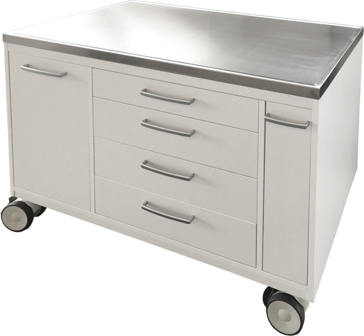 TAVOLO DA VISITA CON CARRELLO